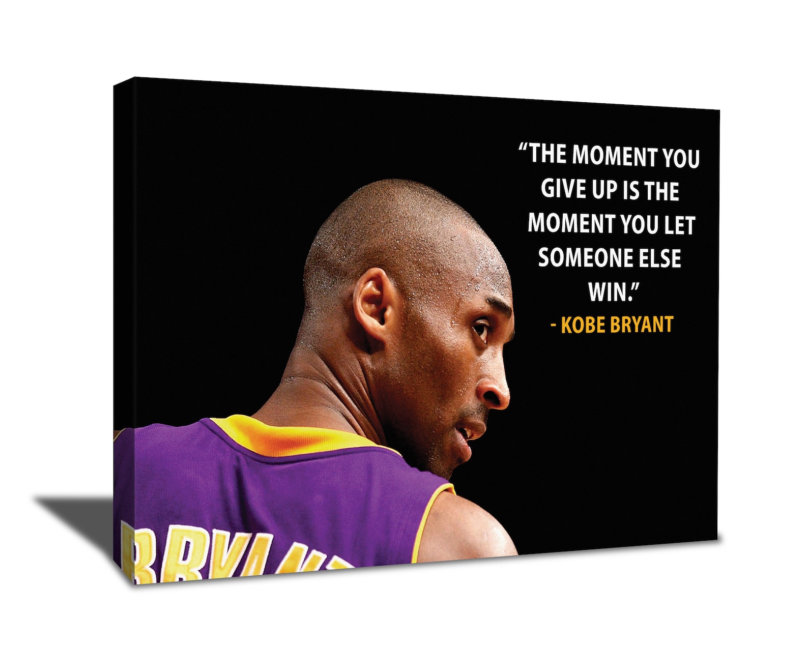 Kobe Bryant Mamba Mentality Quote Wall Art Canvas Black Mamba  Etsy