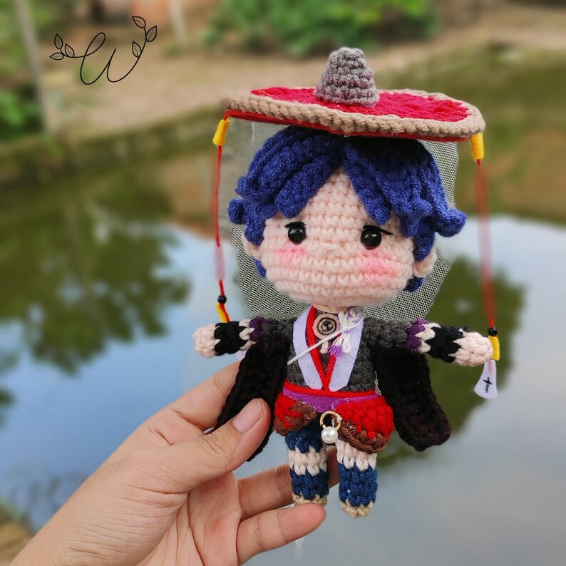 Genshin Impact Crochet Scaramouche Plushies Doll Amigurumi Etsy Canada