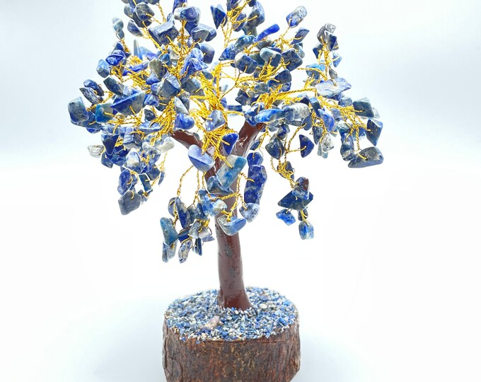Hand made Tree with Lapis Lazuli gems