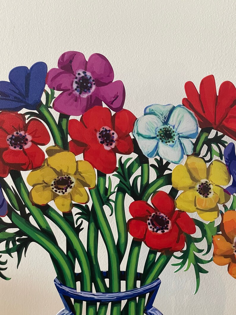 Pop Art Metal Sculpture by David Gerstein Big Poppies Etsy