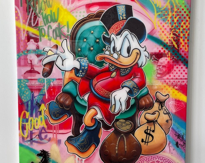 Adi Michael - Oil on Canvas - Daffy Duck - 80 x 120cm