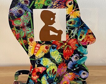 David Gerstein hand-made Pop art metal  sculpture  Heads "Baby"