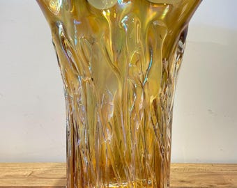 Murano Large stained handmade glass vase by Giuliano Busato