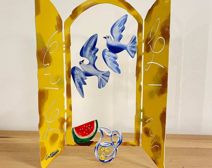 David Gerstein Pop art hand made metal sculpture Window" Window summer "