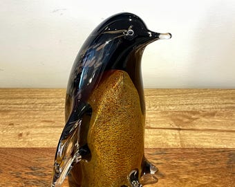 Murano hand-made stained glass sculpture  "Penguin "