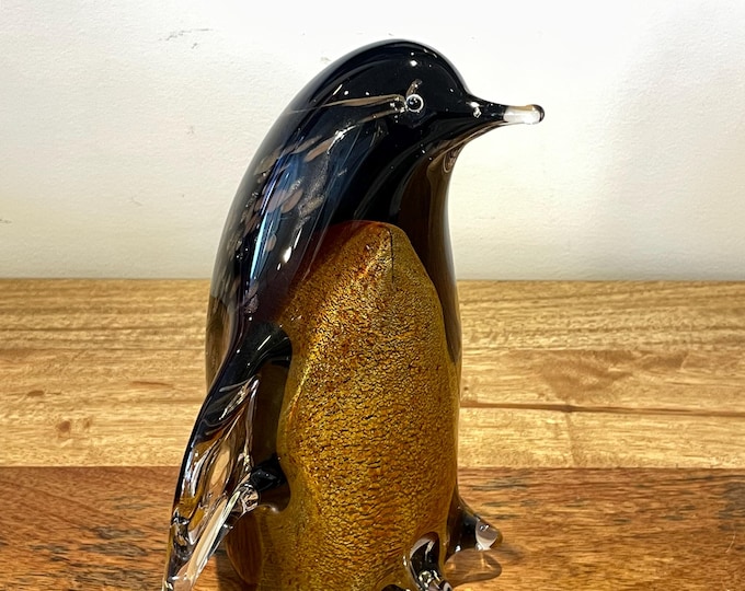 Murano hand-made stained glass sculpture  "Penguin "