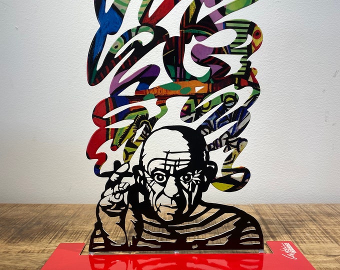 David Gerstein Pop art  Metal sculpture Modern Art Sculpture "  Smoking man '