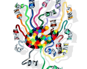 David Gerstein Pop Art hand made Metal sculpture Limited Edition " MY PALETTE "