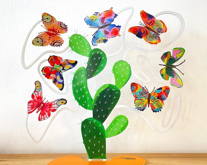 David Gerstein Pop art metal  sculpture Butterflies --- Butterflies Dance