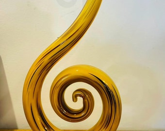 Murano handmade stained glass sculpture  " owl"
