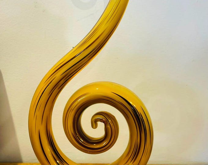 Murano handmade stained glass sculpture  " owl"