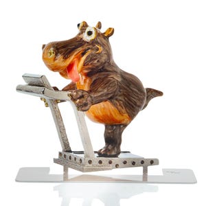 Keren Kopal Large Pop art hand-made  metal sculpture  --- " hippo "
