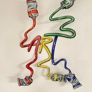 David Gerstein Pop art metal wall sculpture &quot; Art &quot;