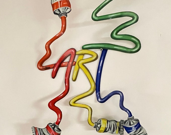 David Gerstein Pop art metal wall sculpture " Art "