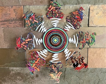 David Gerstein Pop art hand-made metal sculpture Cyclists " Cyclists bowl "