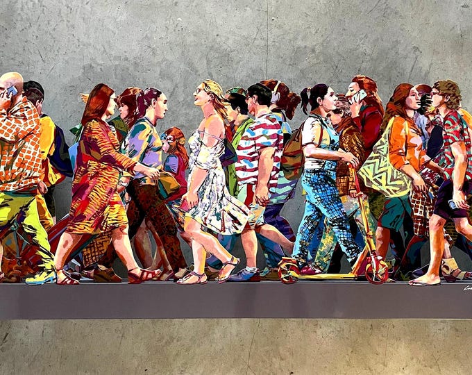 David Gerstein "Champs Elysees" Metal Wall Sculpture - Limited Edition Pop Art