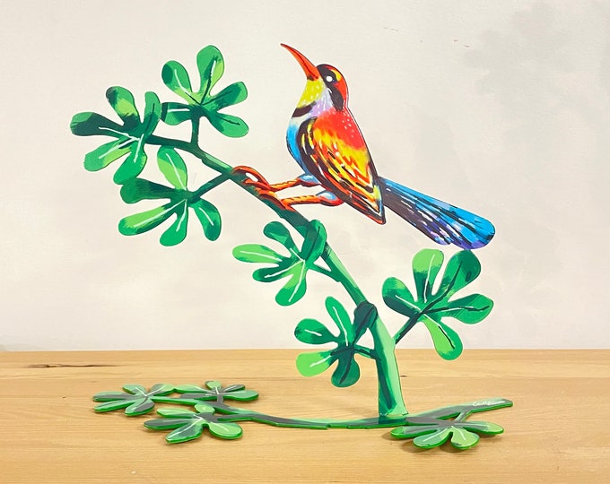 David Gerstein Pop art hand made metal  sculpture  Birds --- " Song Bird "