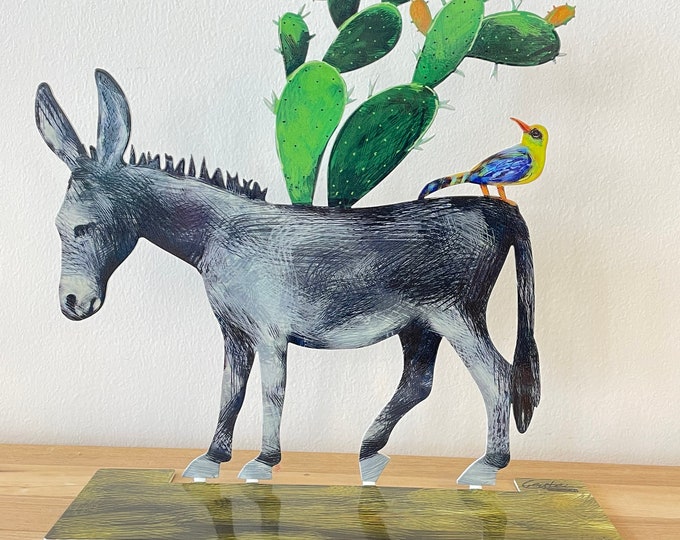 David Gerstein Large Pop art hand-made metal  sculpture  " Donkey "