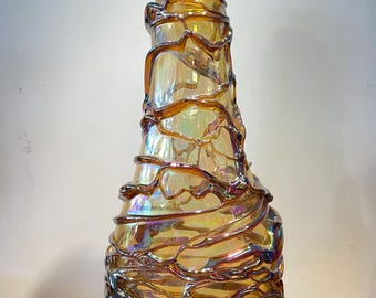Murano Large handmade Purple-stained  glass vase by Giuliano Busato