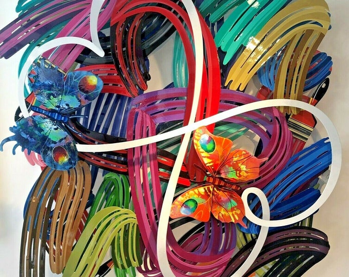 David Gerstein Pop art Metalhand made Limited Edition sculpture   " Endless Love "