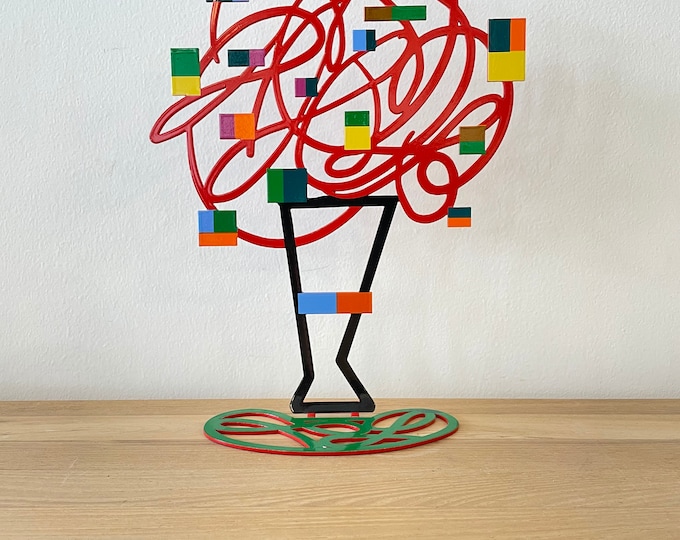 David Gerstein Pop art hand-made metal sculpture by  " Red Bouquet  "