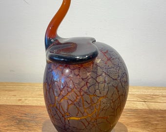 Murano hand-made stained glass sculpture  " Elephant "