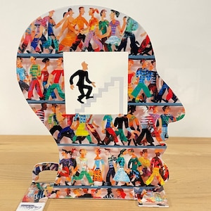 David Gerstein hand-made Pop art metal sculpture  Heads &quot; Head to the top&quot;