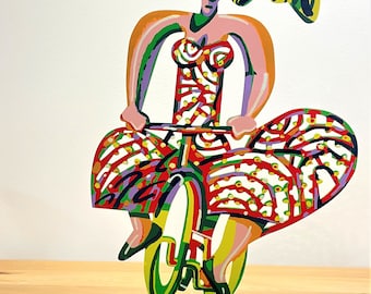 David Gerstein Pop art metal  sculpture  Riders -" Summer Rider "