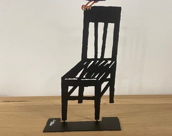 David Gerstein hand-made a Pop art metal  sculpture  " Empty Chair  "