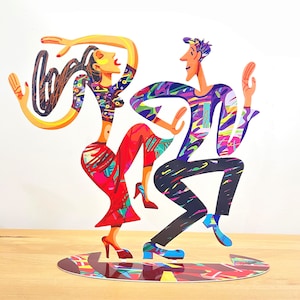 David Gerstein Pop art hand-made metal sculpture  &quot; New Dancers &quot;