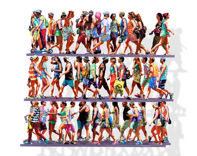 David Gerstein Pop Art handmade Metal sculpture Limited Edition " 5th Avenue O "