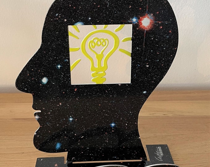 David Gerstein Pop art hand made metal sculpture  ---- Heads  "What an Idea "