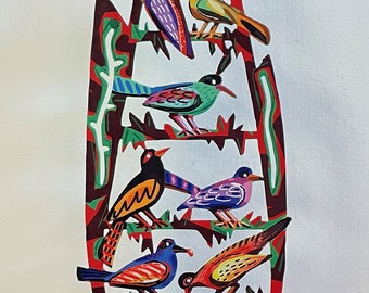 David Gerstein Pop art hand made metal sculpture Birds --- " Cypress "