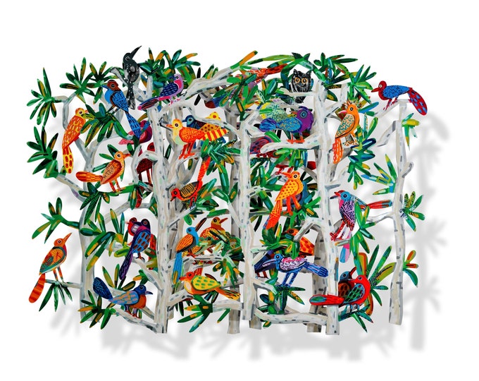 David Gerstein Pop Art hand made Metal sculpture Limited Edition " EXOTIC BIRDS "