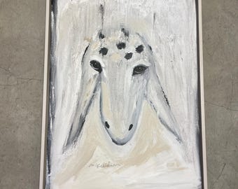 Menashe Kadishman ORIGINAL WORK " sheep " oil on canvas size 32*24 in  60*80 cm  c.1985