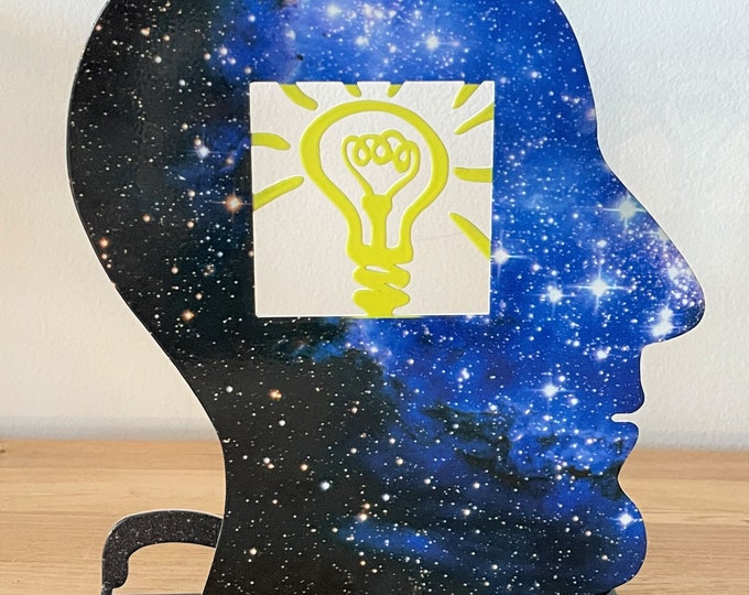 David Gerstein Pop art hand made metal sculpture  ---- Heads  "What an Idea "