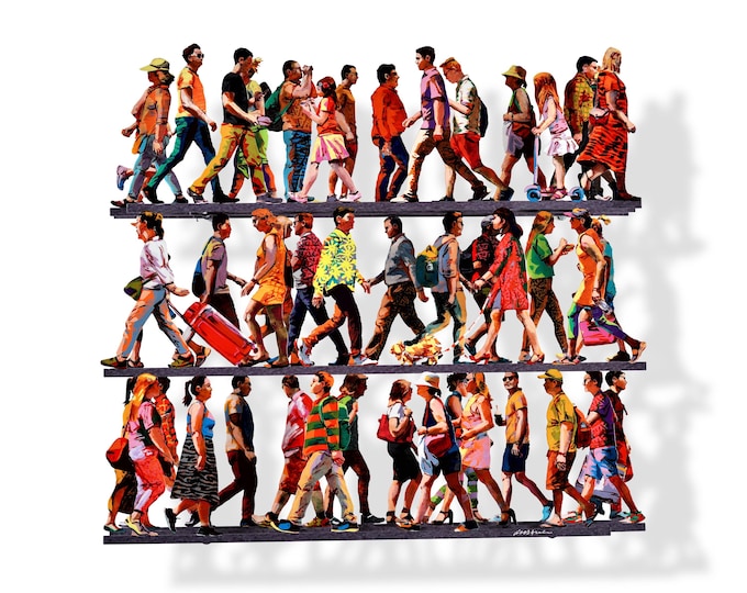 David Gerstein Pop Art hand made Metal sculpture Limited Edition " 5th Avenue L "