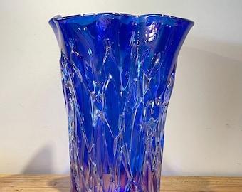 Murano Large stained handmade glass vase by Giuliano Busato