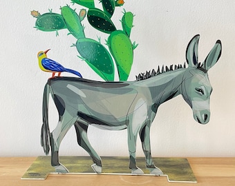 David Gerstein Large Pop art hand-made metal  sculpture  " Donkey "