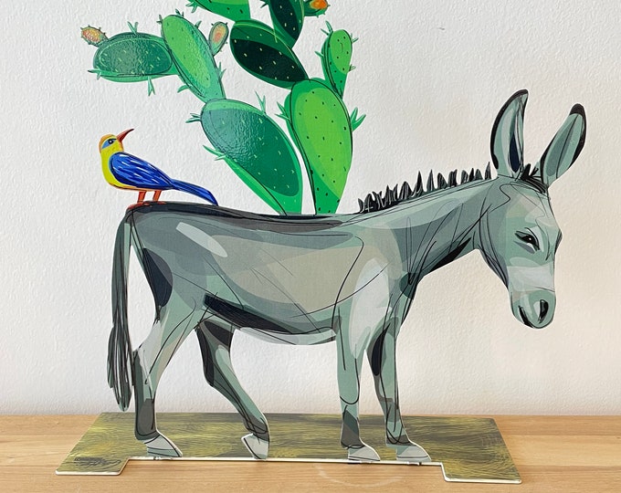 David Gerstein Large Pop art hand-made metal  sculpture  " Donkey "