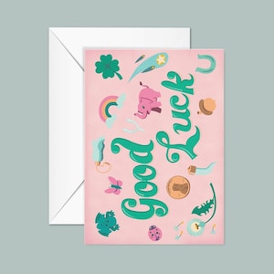Good Luck Greeting Card - 1 Card with Envelope