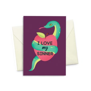 I Love My Sinner Valentine - Pack of 10 Greeting Cards