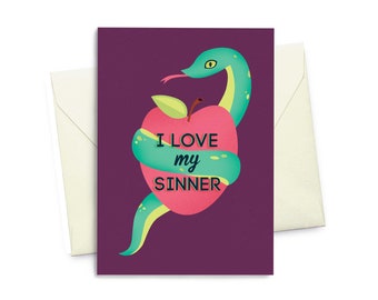 I Love My Sinner Valentine - Pack of 10 Greeting Cards