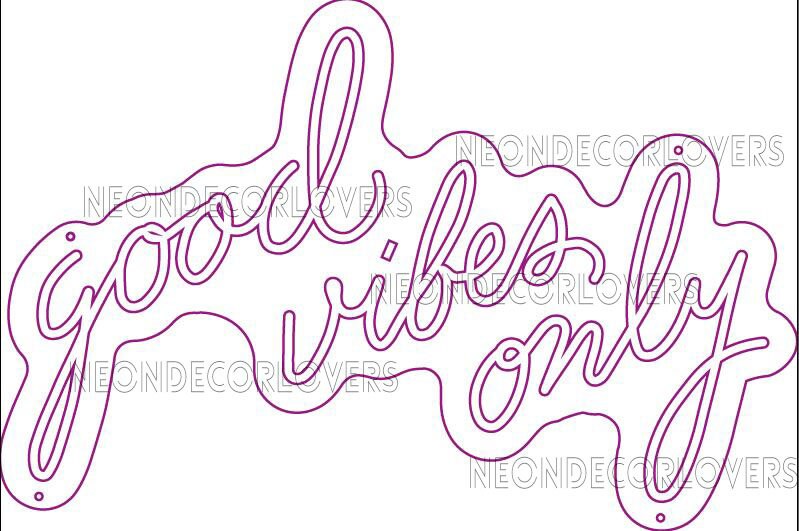 Good Vibes Only Good Vibes Only Neon Sign Custom Neon Sign | Etsy