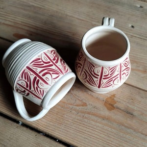New 2023, Ceramic cups are handmade from clay, Ukrainian ceramic