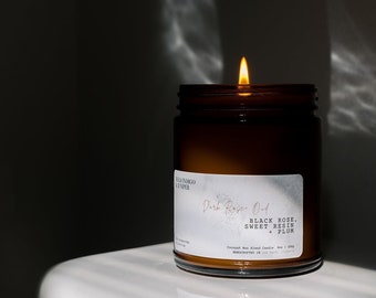 ahavah ⋅ dark rose + oud ⋅ coco + apricot wax candle