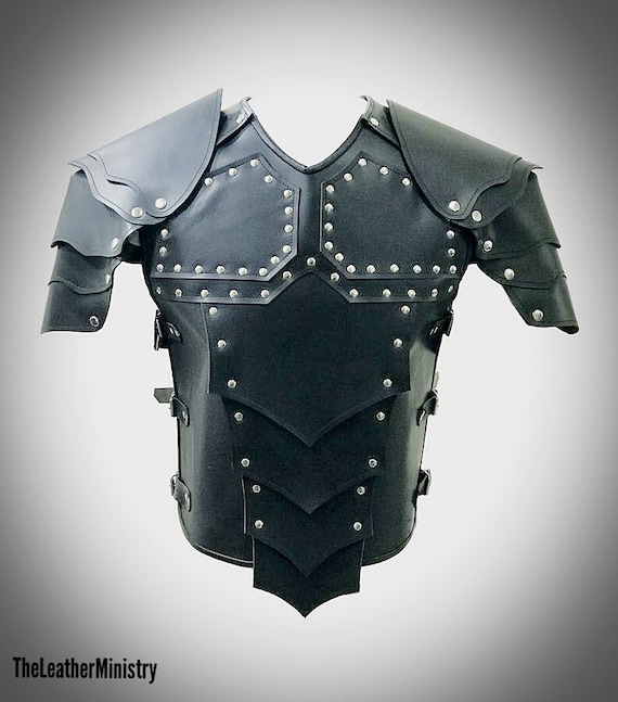 Armatura Medievale In Pelle Borchiata HiiFeuer - Regolabile Per Cosplay LARP E Feste Medievali - Foto 6