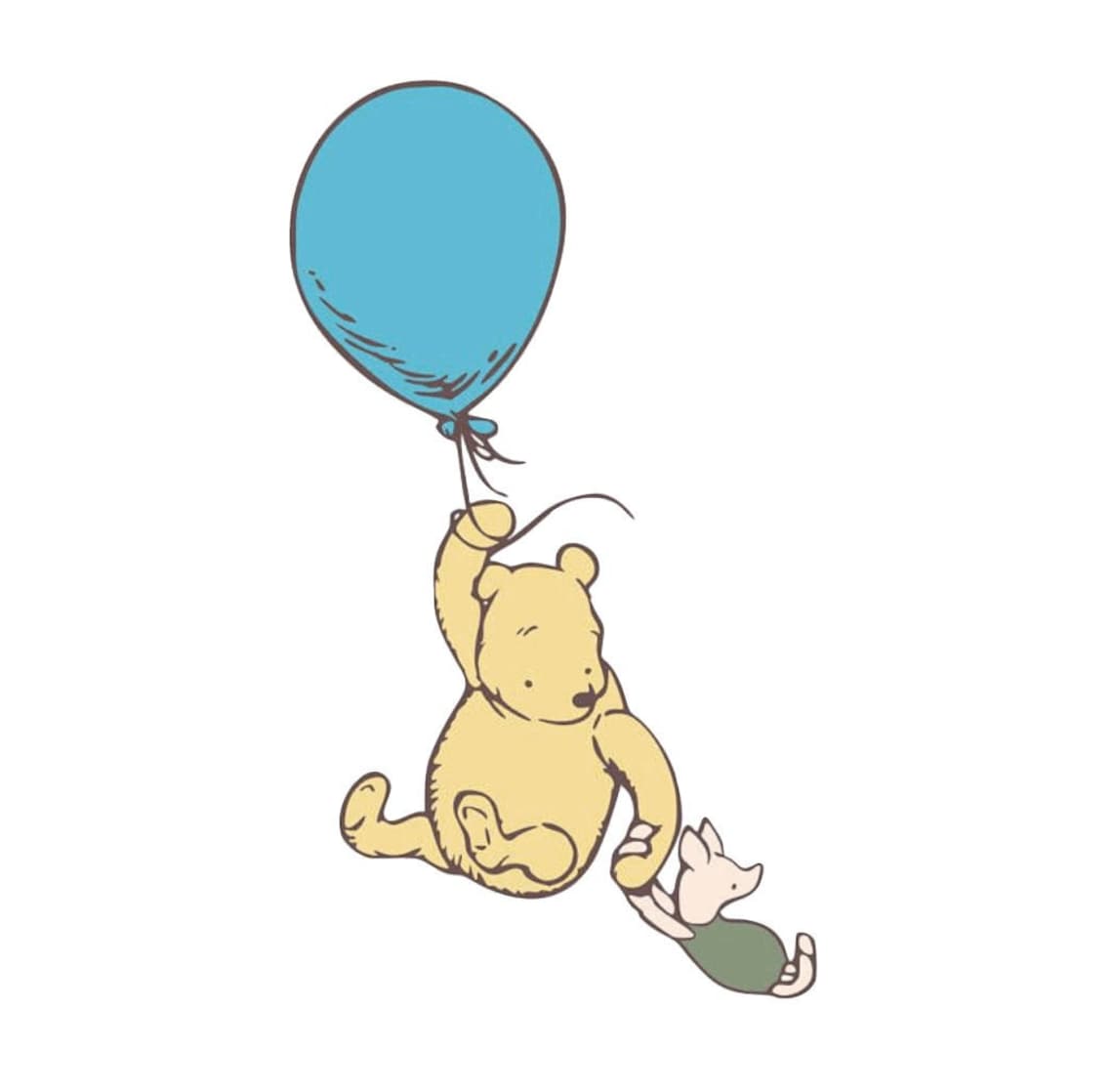 Winnie the Pooh and Piglet Balloon Decal Etsy Winnie the Pooh and Piglet Balloon Decal Etsy