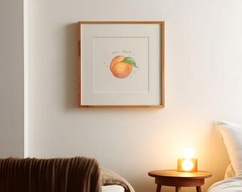 Nice Peach Print | Minimalist Bathroom Wall Art (Digital Download)