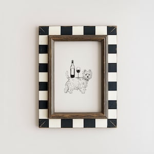 West Highland Terrier Wall Art | Westie Drawing, Dog Lovers Gift, Westie Dog Print, West Highland Terrier Poster, Customisable Colour